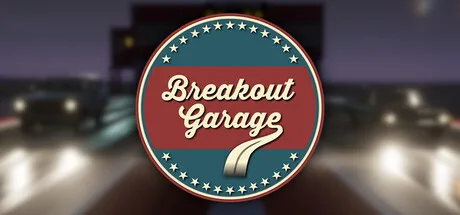 A circular Breakout Garage logo against a blurred road and vehicles.