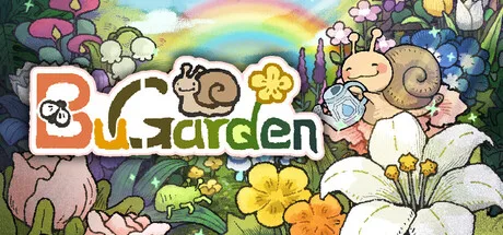 A cartoon snail with a watering can among flowers beside the BuGarden logo.