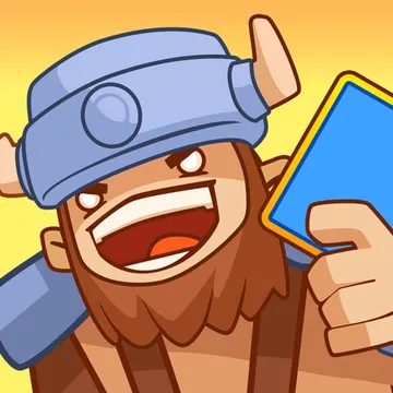 Official app icon for Cards and Castles Ultimate, showing a bearded cartoon warrior in a horned helmet.