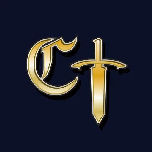 Official app icon for Crawl Tactics, showing the gold letters CT.