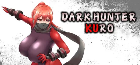 A red-haired masked illustrated fighter in a dark outfit beside the Dark Hunter Kuro title.
