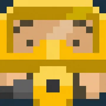 Official app icon for DAVE THE DIVER, showing a pixel-art face wearing a yellow hood.