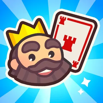 Official app icon for Defend the Castle: Card TD, showing a cartoon face beneath playing cards.