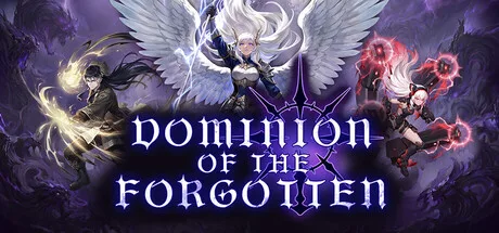 Dominion of the Forgotten promotional art with a winged central figure and other characters.