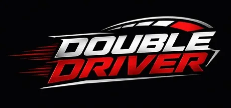Double Driver logo in white and red beneath stylized car outlines.