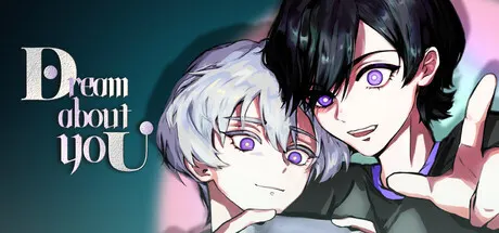 Dream about yoU logo beside two illustrated characters with purple eyes