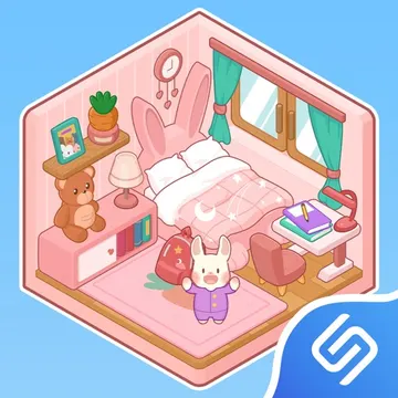 Official app icon for Dreamory: Dream Room, showing a pink furnished room in isometric view.