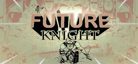 Future Knight logo over pale LCD-style figures and an outlined robot