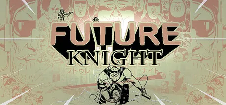 Future Knight logo over pale LCD-style figures and an outlined robot