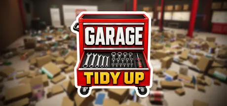A red tool chest logo over a cluttered workshop.