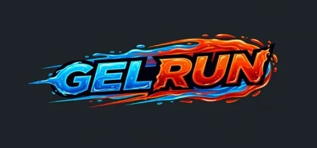 GEL RUN logo in blue and orange against a dark background.