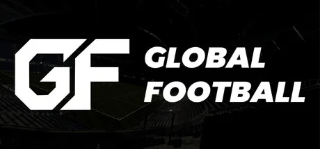 The white Global Football initials and name against a dark stadium background.