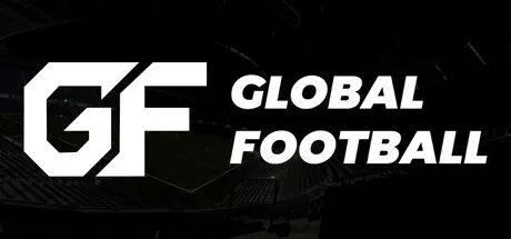 The white Global Football initials and name against a dark stadium background.