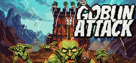 Goblin Attack pixel art with goblins beneath a wooden tower.
