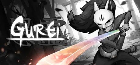 Gurei artwork with a masked sword-wielding figure and a glowing blade