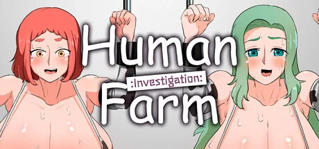Human Farm: Investigation artwork with two illustrated women raising their fists around the title