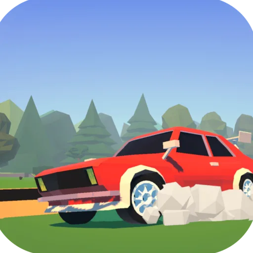 Official app icon for Just Another Racing Game, showing a red car on a country road.