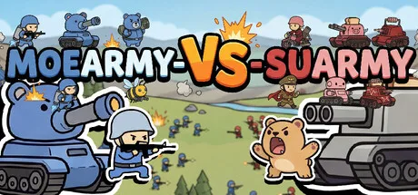 MoeArmy vs SuArmy promotional illustration of two armies facing each other.