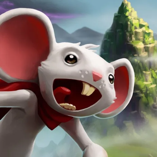 Official app icon for MouseHunt: Massive-Passive RPG, showing a white mouse with its mouth open.