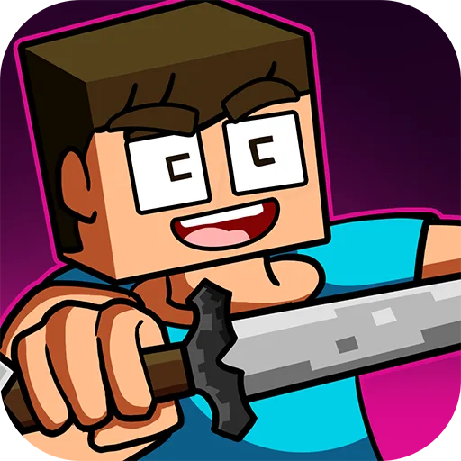 Official app icon for My Craft: Craft Adventure, showing a bespectacled cartoon character holding a sword.