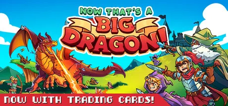 Official promotional artwork showing a crowded cartoon battle beside a large dragon.