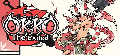 An ink-style horned figure holding a large club beside the Okko title.