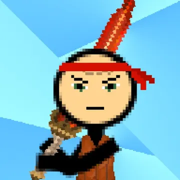 Official app icon for Rogue Dungeon RPG, showing a simple cartoon adventurer holding a sword.