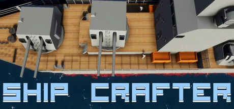 An overhead view of a wooden ship deck fitted with gray turrets.