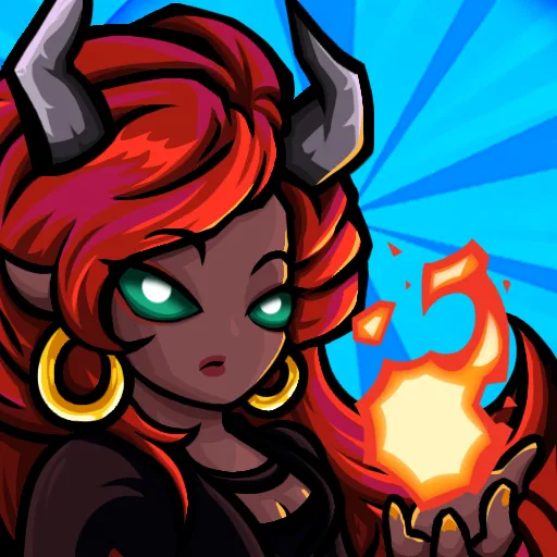 Official app icon for Skill Legends Royale, showing a red-skinned horned fantasy character.