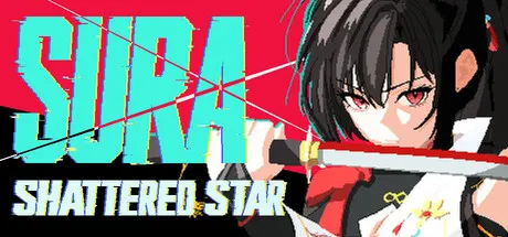SURA: Shattered Star logo beside a black-haired illustrated character holding a sword