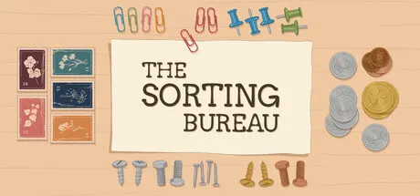 Official promotional artwork showing sorting objects arranged around The Sorting Bureau title.