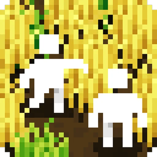 Official app icon for Tiny Terraces, showing a pixel-art character among yellow plants.