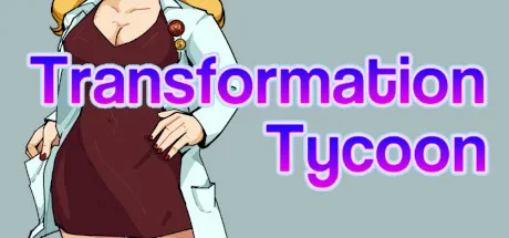 Official Transformation Tycoon artwork showing a figure’s torso in a lab coat beside the game title