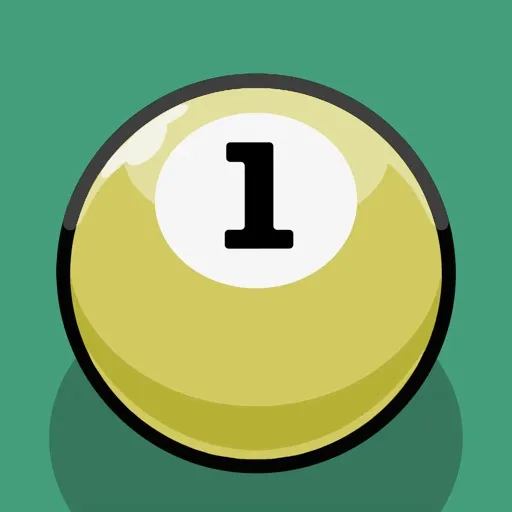 Official app icon for Ultrapool: Pool Roguelite, showing a green ball marked 1.