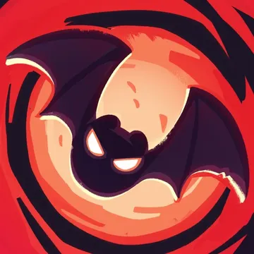 Official app icon for Vampirio: Defend & Survive, showing a black cat-like silhouette inside a red circle.